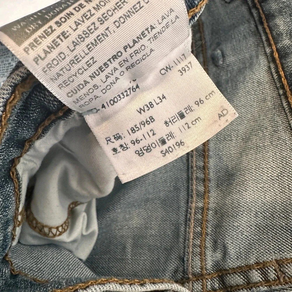 Signature Levi Strauss Jeans Mens 38x34 Athletic Fit Blue Denim Good Stretch